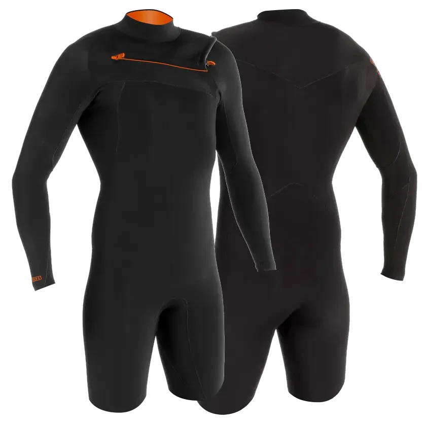 Гидрокостюм MDNS Priim LS Shorty 2/2 mm CZ Black/Orange