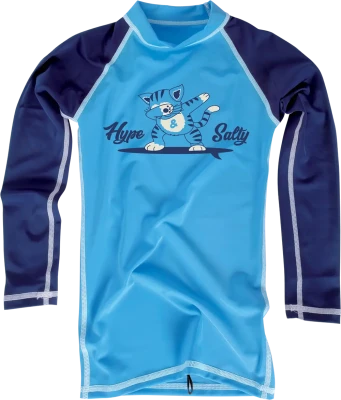 Лайкра детская MDNS Bicolor Design Rashvest Kid Ls Cat Blue/Navy 2023 6-Xs