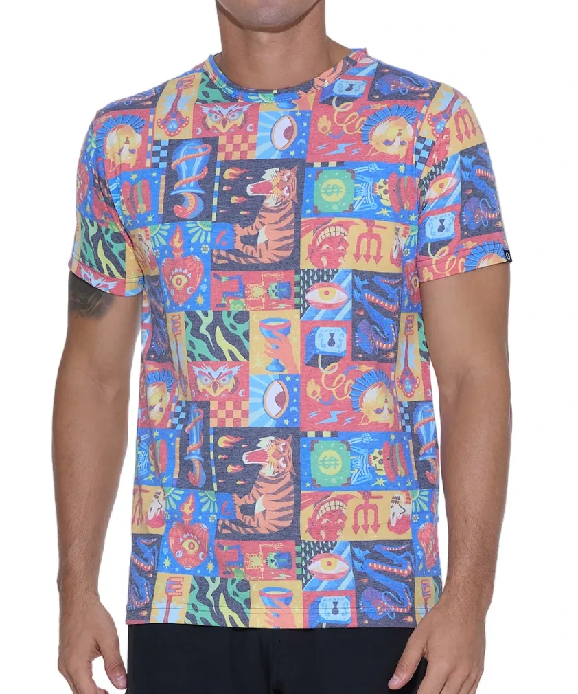 Футболка 69Slam Leonardo S/S Printed Rash Tee Wierd Block