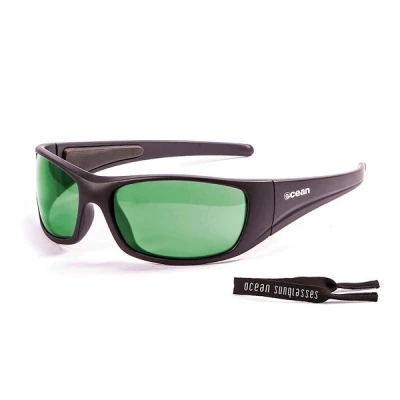 Солнцезащитные очки  Ocean Glasses Bermuda Matte Black+Green Revo 2021