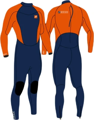 Гидрокостюм  MDNS Pioneer Boy 4/3mm Steamer Navy/Orange 2022 6