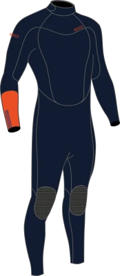 Гидрокостюм мужской MDNS Pioneer Men 4/3 Steamer Navy/Orange 2023