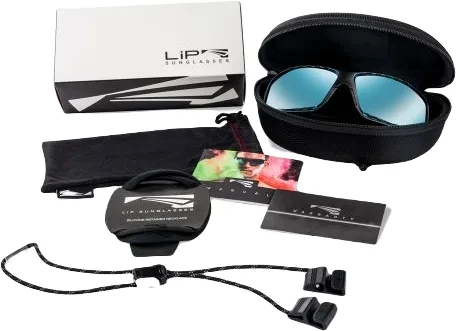 Солнцезащитные очки Lip Surge Gloss White/ Black VIVIDE Ice Blue Polarized