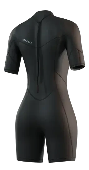 Гидрокостюм Mystic Brand Shorty 3/2mm Bzip Flatlock Women Black