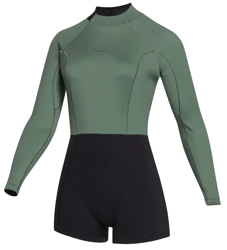 Гидрокостюм Mystic Lunar Longarm Shorty 2/2mm Bzip Women Dark Olive