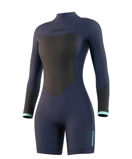 Гидрокостюм Mystic Brand Longarm Shorty 3/2mm Bzip Flatlock Women Night Blue