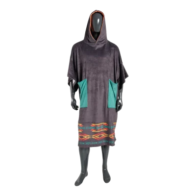Пончо  MDNS Plush Poncho Adult Duo Black Native