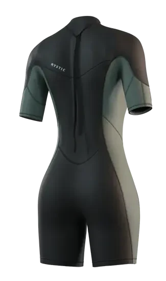 Гидрокостюм Mystic Brand Shorty 3/2mm Bzip Flatlock Women Dark Olive