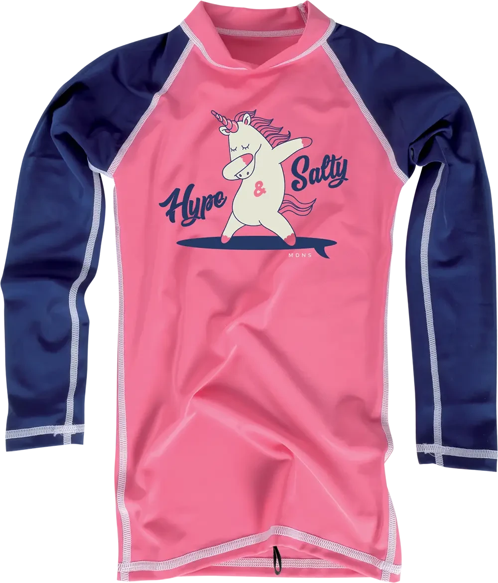 Лайкра детская MDNS Bicolor Design Rashvest Kid Ls Unicorn Pink/Navy 2023