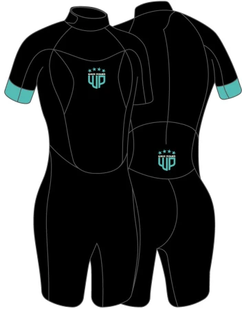 Wave Power Women 2/2 Shorty Black/Seafoam Xs
