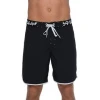 Бордшорты для серфинга 69Slam Black White Plain Stretch 2020