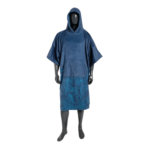 MDNS Plush Poncho Adult Uno Navy Swirl