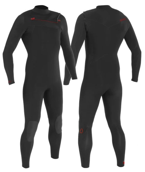 MDNS Puur Men Yulex Eco 4/3 mm CZ Black/Red