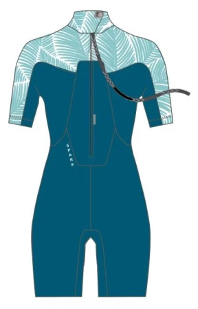 Neilpryde Spark Shorty 2x2mm BZ C2 Petrol/Floral