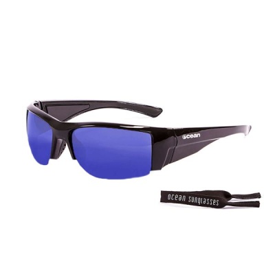 Солнцезащитные очки  Ocean Glasses Guadalupe Shiny Black+Blue Revo 2021