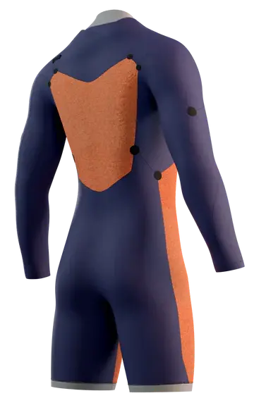Гидрокостюм Mystic Star Longarm Shorty 3/2mm Fzip Navy