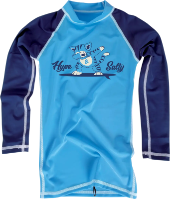 Лайкра детская MDNS Bicolor Design Rashvest Kid Ls Cat Blue/Navy 2023 6-Xs