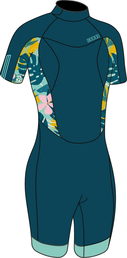 Гидрокостюм детский MDNS Pioneer Girl 2/2 Shorty Navy/Seafoam Matisse 4-Xxs