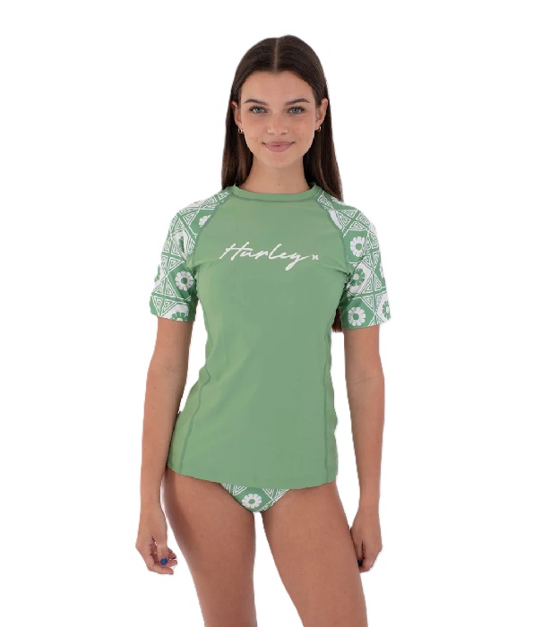 Лайкра для серфинга Hurley Mikonos SS Rashvest Mineral Green