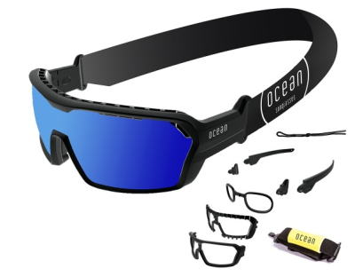 Солнцезащитные очки  Ocean Glasses Chamelion Matte Black Blue Revo 2021 - UNI