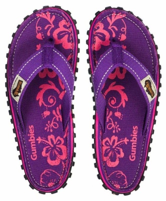 Gumbies Islander Canvas Purple Hibiscus 2020 - 36 EU