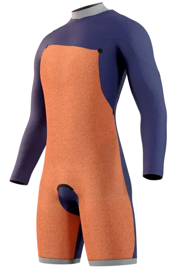 Гидрокостюм Mystic Star Longarm Shorty 3/2mm Fzip Navy