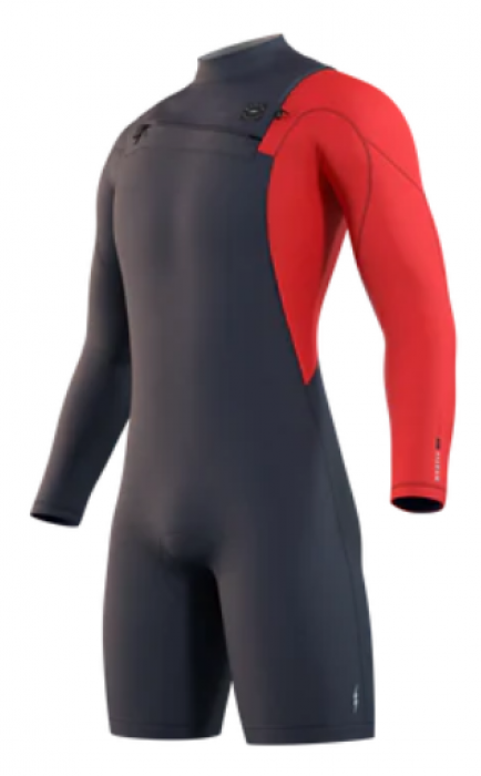 Гидрокостюм Mystic Marshall Longarm Shorty 3/2mm Fzip Navy/Red