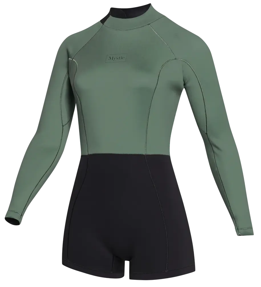 Гидрокостюм Mystic Lunar Longarm Shorty 2/2mm Bzip Women Dark Olive