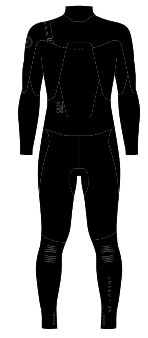 Гидрокостюм Neilpryde Mission Fullsuit FZ 5/4/3 C1 Black 2022