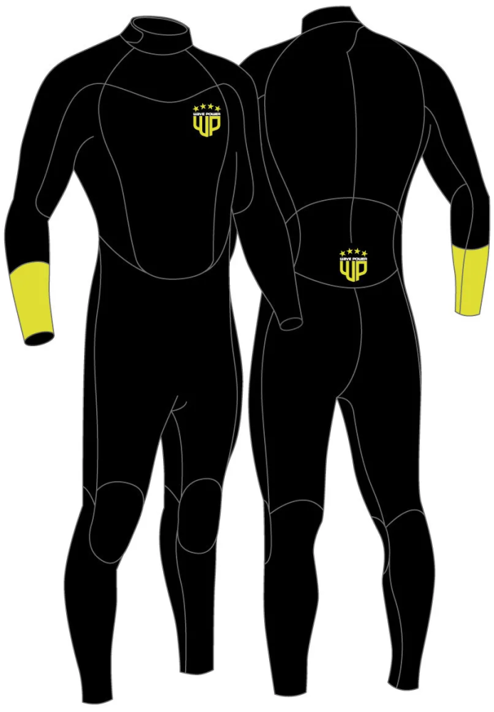 Гидрокостюм детский Wave Power Boy Fullsuit 3/2 Steamer Black/Yellow 2023
