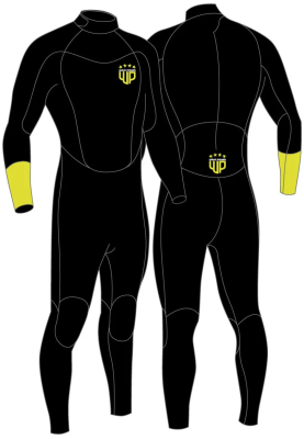 Wave Power Boy Fullsuit 3/2 Steamer Black/Yellow 10-M