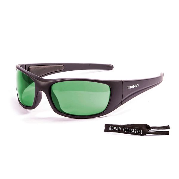 Солнцезащитные очки  Ocean Glasses Bermuda Matte Black+Green Revo 2021