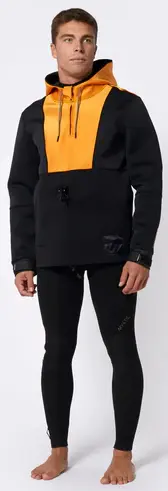 Гидрокуртка Mystic Fulmar Neoprene Hoodie 3/2mm Retro Orange