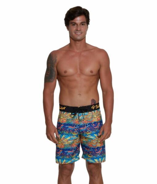 Бордшорты для серфинга 69Slam Manu Dystopia Long Length Boardshort 