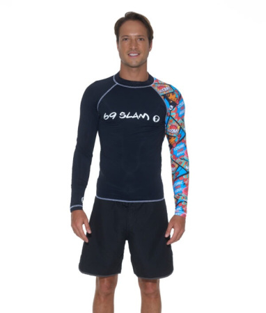 Лайкра мужская 69Slam Diego Cosmic Pink Rider CPR L/S Rash Vest MRLCPR-BK 