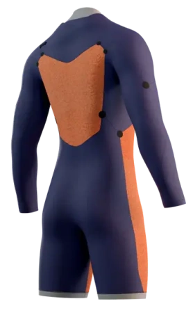 Гидрокостюм Mystic Star Longarm Shorty 3/2mm Fzip Navy
