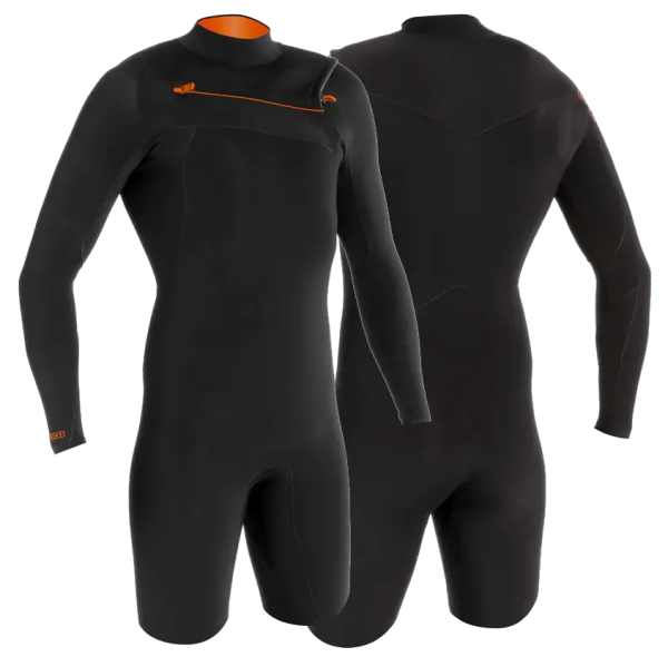 Гидрокостюм MDNS Priim LS Shorty 2/2 mm CZ Black/Orange