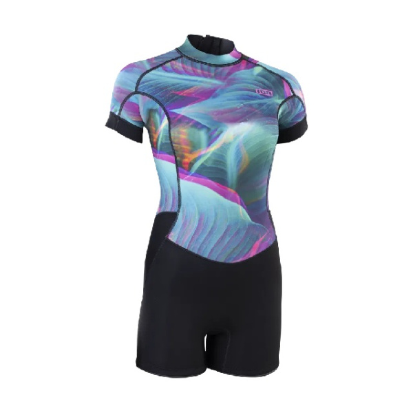 Гидрокостюм ION Amaze Shorty 2.5 SS BZ Wetsuit Women Tropical-palm-glitch