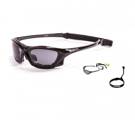 Солнцезащитные очки  Ocean Glasses Lake Garda Shiny Black+Smoke 2021