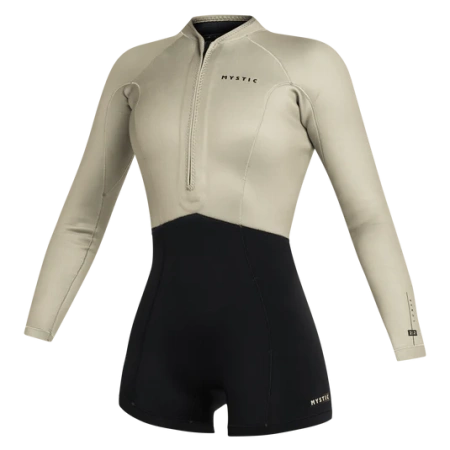 Гидрокостюм Mystic Lunar Longarm Shorty 2/2mm Fzip Dirty White