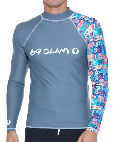 Лайкра 69Slam Diego L/S Rash Vest Wierd Block