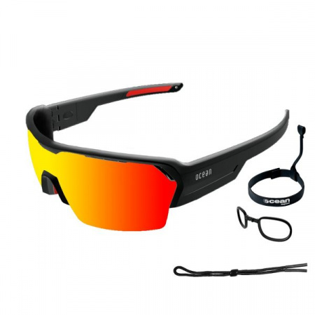 Солнцезащитные очки  Ocean Glasses Race Shiny Black+Red Revo 2021