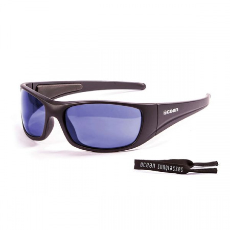 Солнцезащитные очки  Ocean Glasses Bermuda Matte Black+Blue Revo 2021