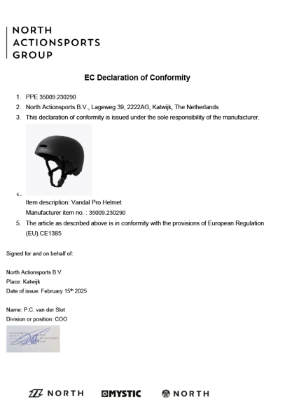 Шлем для водных видов спорта Mystic Vandal Pro Helmet Brown