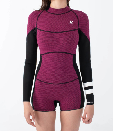 Гидрокостюм Hurley Air 2mm Shorty Springsuit Women Bzip Prune