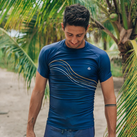 Лайкра Saint Jacques Water Tee Waves SS Loose Fit Blue 2023 XL