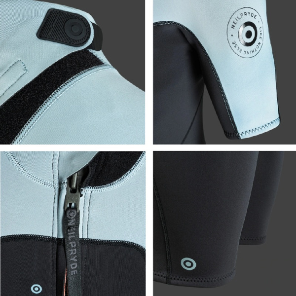 Гидрокостюм NeilPryde Rise 2/2 Shorty S/S FL BZ Black/Light Grey-Blue
