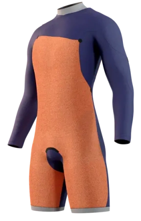 Гидрокостюм Mystic Star Longarm Shorty 3/2mm Fzip Navy