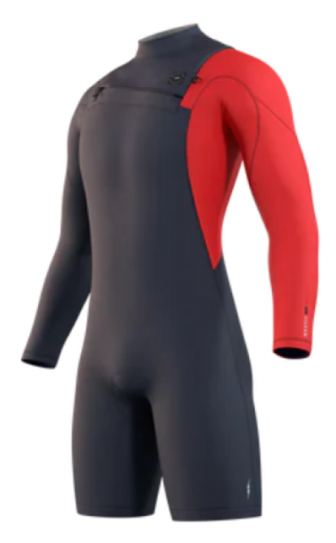 Гидрокостюм Mystic Marshall Longarm Shorty 3/2mm Fzip Navy/Red