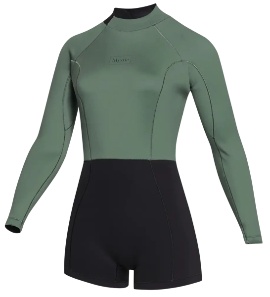 Гидрокостюм Mystic Lunar Longarm Shorty 2/2mm Bzip Women Dark Olive